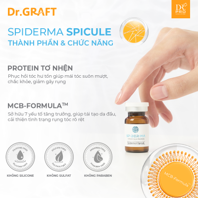 SPIDERMA + SPICULE I Tinh chất dưỡng ẩm da đầu  Spiderma Spicule-12 lọ x 5ml