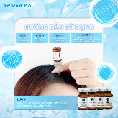 SPIDERMA + SPICULE I Tinh chất dưỡng ẩm da đầu Spiderma Spicule - 4 lọ x 5ml