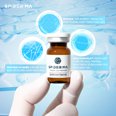 SPIDERMA + SPICULE I Tinh chất dưỡng ẩm da đầu Spiderma Spicule - 4 lọ x 5ml