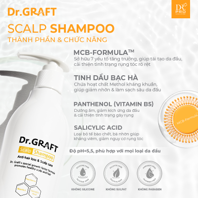 Dr.GRAFT SCALP SHAMPOO | Dầu gội Dr.GRAFT Scalp  - 300ml