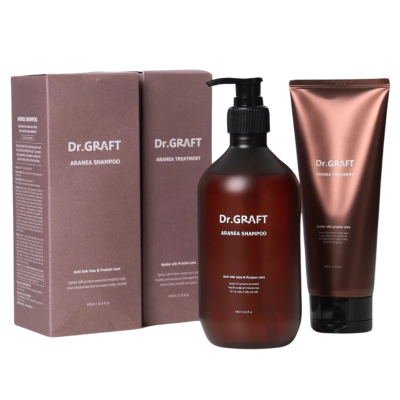Dr.GRAFT ARANEA GIFT SET - QUÀ TẶNG CHO NỮ | 2 Dầu gội & 1 Mặt nạ tóc phục hồi hư tổn và giảm gãy rụng