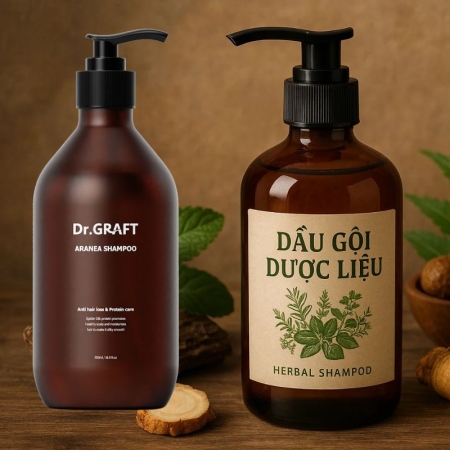 So sánh giá trị thật sự giữa Dr.Graft và dầu gội dược liệu