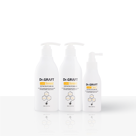 Dr.GRAFT SCALP GIFT SET - QUÀ TẶNG CHO NAM | 2 Dầu gội & 1 Xịt dưỡng tóc và giảm stress da đầu